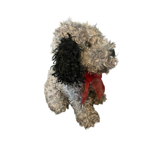 Dan Dee Collectors Choice Gray Scruffy Puppy Dog 9" Plush Terrier Realistic - Picture 3 of 9